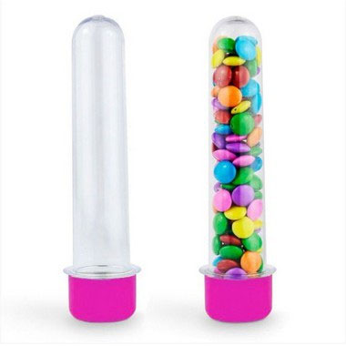 Tubete com Tampa Pink 8cm - 10 Unidades