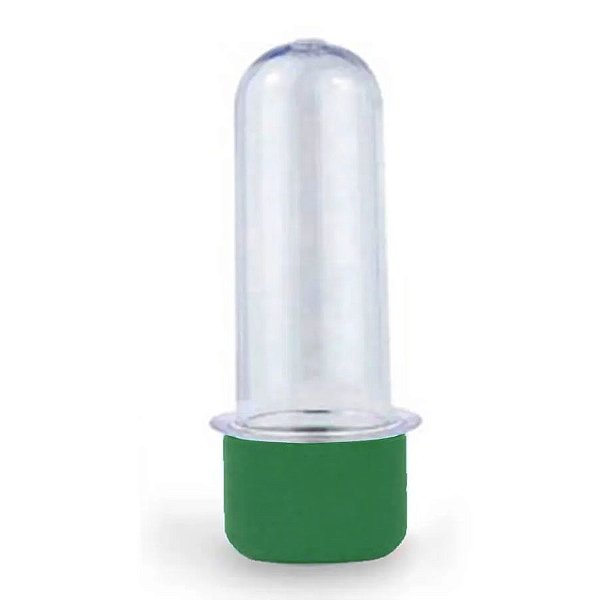 Tubete com Tampa Verde 8cm - 10 Unidades
