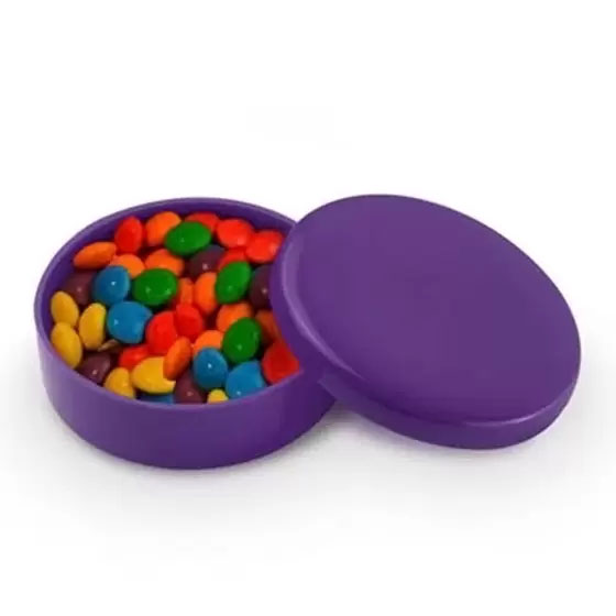 Latinha Plástica para Lembrancinha - Roxo 5cm x 1cm - 10 Unidades