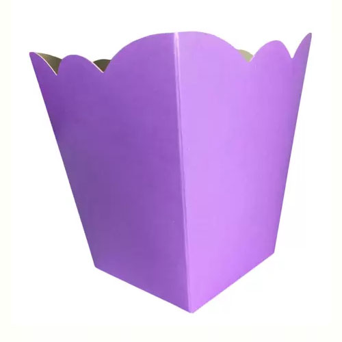 Cachepot de Papel Cartão Liso Lilás - Tamanho 10x9x9cm - 8 Unidades