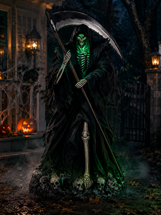 Totem Grande Ceifador Halloween - Tamanho 1,46 Metro de Altura x 70 cm de Largura
