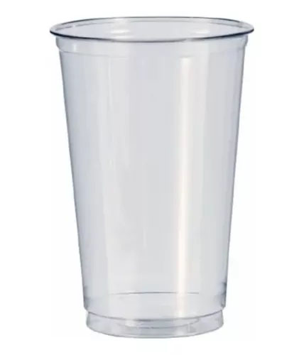 Copo Plástico Descartável Translúcido Liso de 750ml - 50 Unidades