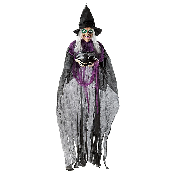 Bruxa Cordélia Halloween Som e Luz - 183cm