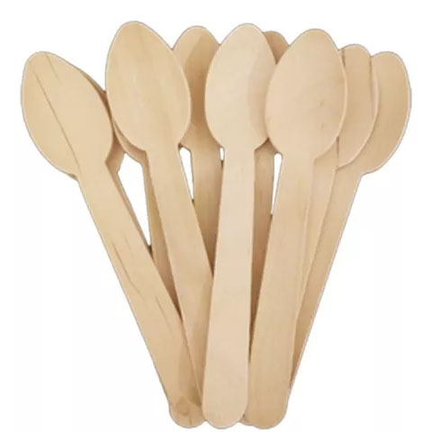 Colher Refeição Madeira 16cm - 20 Unidades