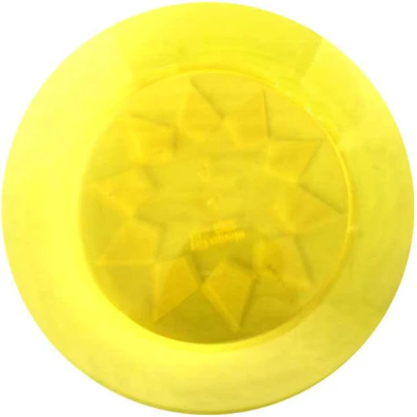 Prato Acrílico Redondo Amarelo 18Cm - 10 Unidades
