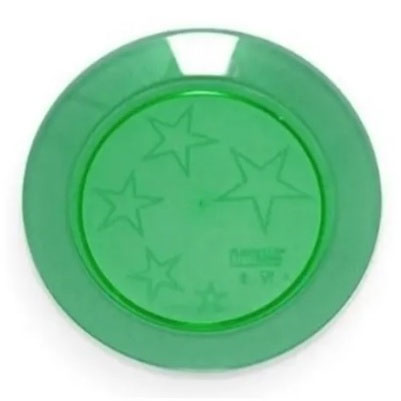 Prato Acrílico Redondo Verde 18Cm - 10 Unidades