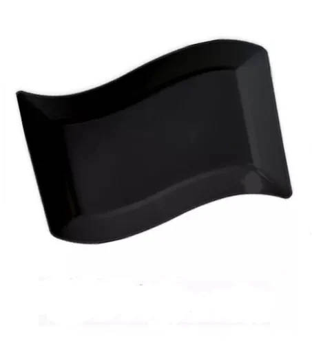Bandejas Retangulares de Acrílico Preto 30x20cm - 5 Unidades