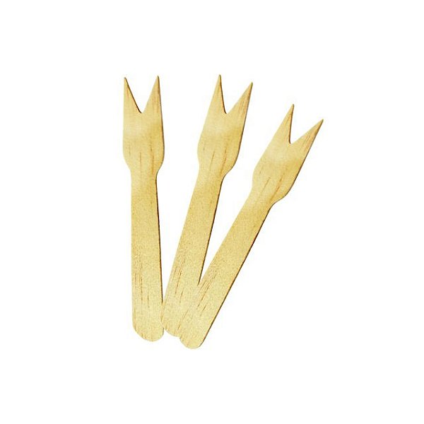 Garfo Sobremesa Madeira 12 cm - 50 Unidades