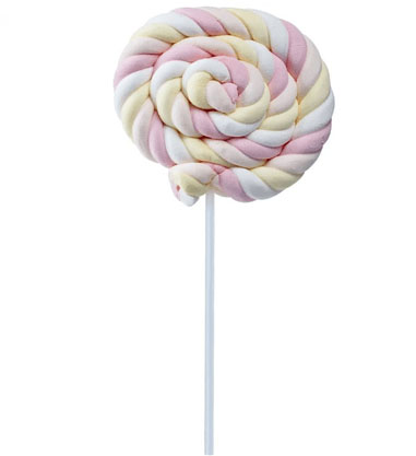 Pirulitos Fofs Marshmallow Rosa - 1 Unidade