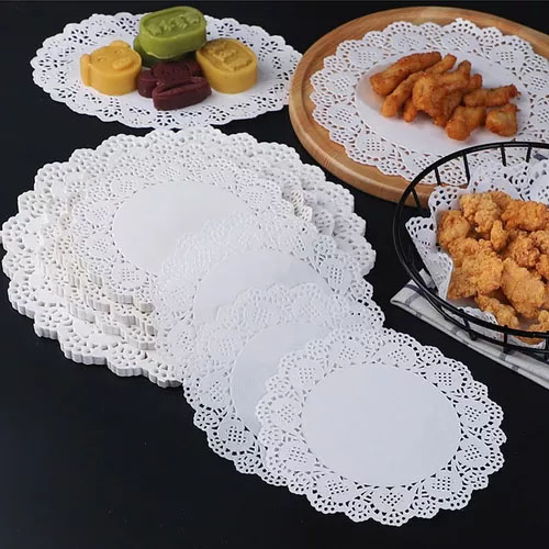 Toalha Rendada Papel Branco 10cm - 50 Unidades