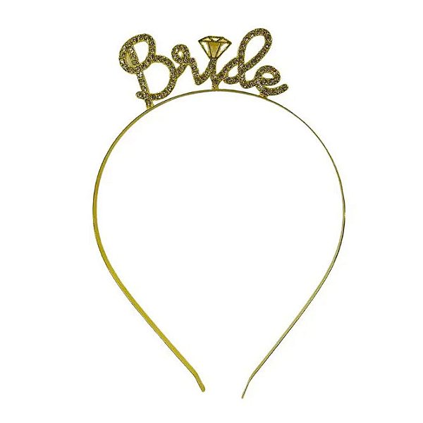 Tiara Bride Metalizada Rose C/Pedras