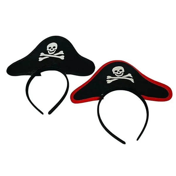 Tiara Chapéu Pirata Halloween - 1 Unidade