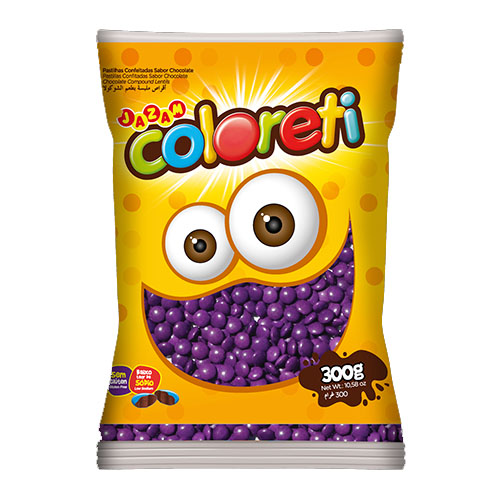 Confeito Chocolate Coloreti Lilás - 300 gramas