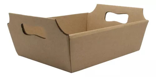 Cesta Papel Cartão Craft - 33x24cm - 1 Unidade