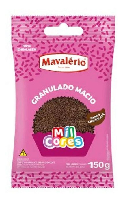 Granulado Macio Sabor Chocolate Mil Cores Mavalério 150g