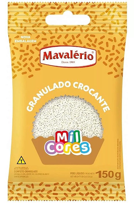 Granulado Crocante Branco 150G - Mil Cores Mavalério
