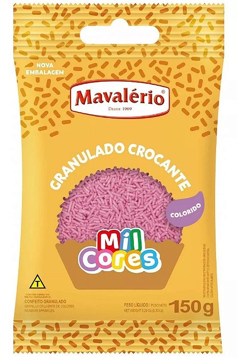 Granulado Crocante Rosa 150G - Mil Cores Mavalério