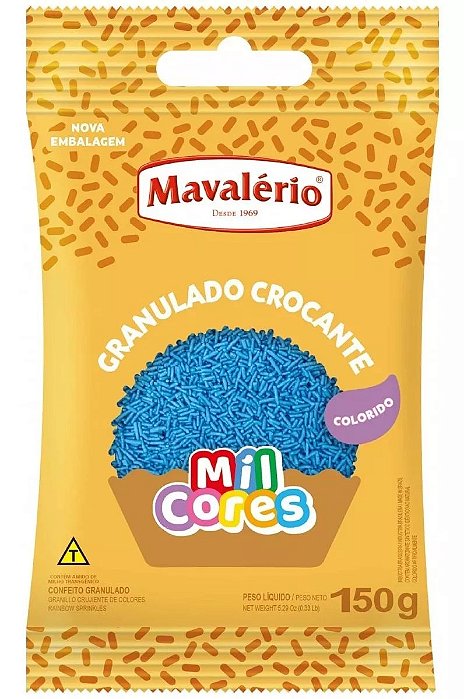 Granulado Crocante Azul 150G - Mil Cores Mavalério