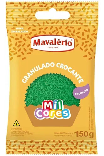 Granulado Crocante Verde 150G - Mil Cores Mavalério