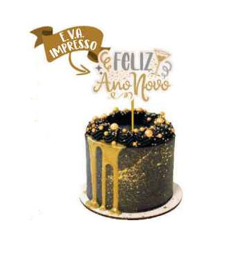 Topo de Bolo Réveillon