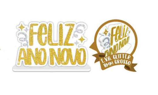 Enfeite Painel Grande de Mesa Reveillon Feliz Ano Novo
