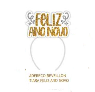 Tiara Glitter Feliz Ano Novo Luxo Réveillon
