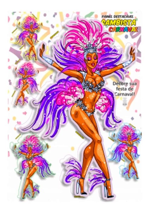 Painel Destacável Sambista Carnaval