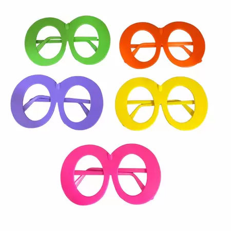 Óculos Zoião Colorido Sem Lentes - 10 Unidades