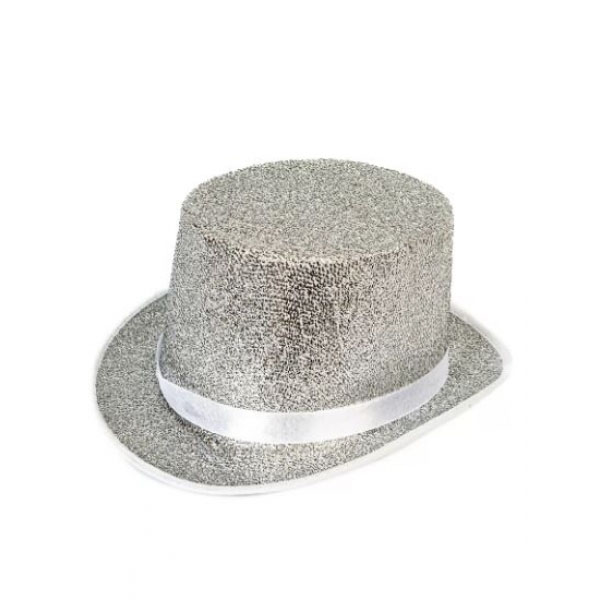 Cartola Luxo Feltro Brilho Prata