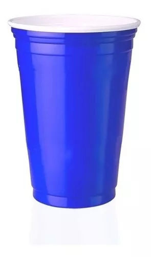 Copo Americano 400ml Biodegradável Azul - 25 Unidades