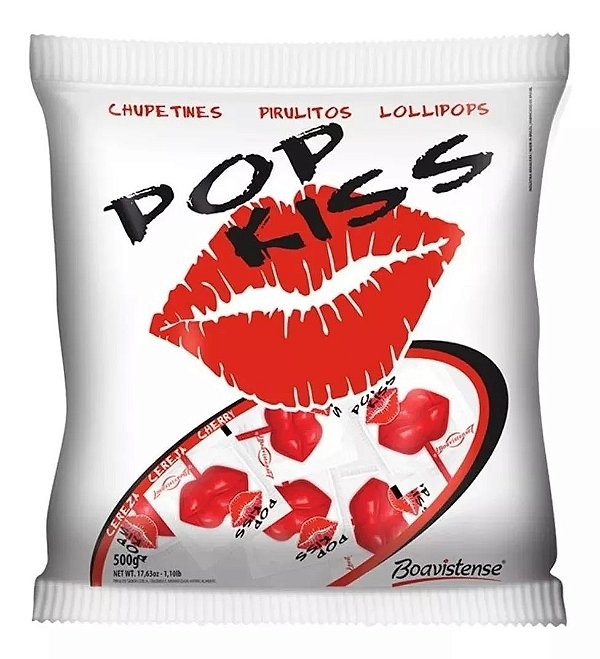 Pirulito Pop Kiss Cereja – 500g