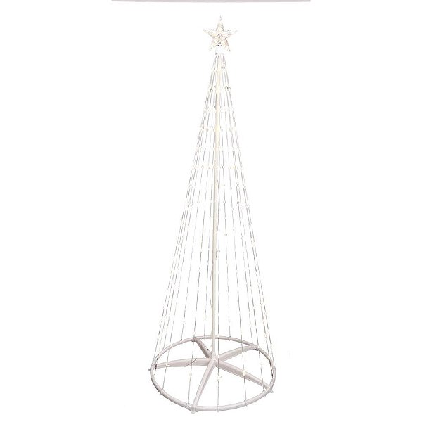 Árvore Natalina Cone 250 Leds Coloridos Bivolt - 1,80 Metros