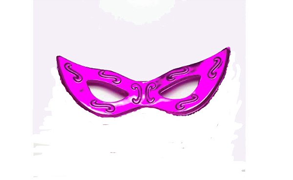 Máscara Grande Metalizada Tiazinha Decoração - Pink  - 77cm x 33cm