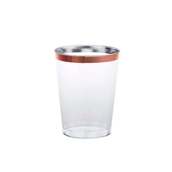 Copo Premium Borda Rose 300ml - 4 unidades