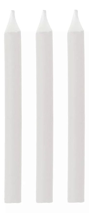 Vela Palitinho Branca 6cm - 16 Unidades
