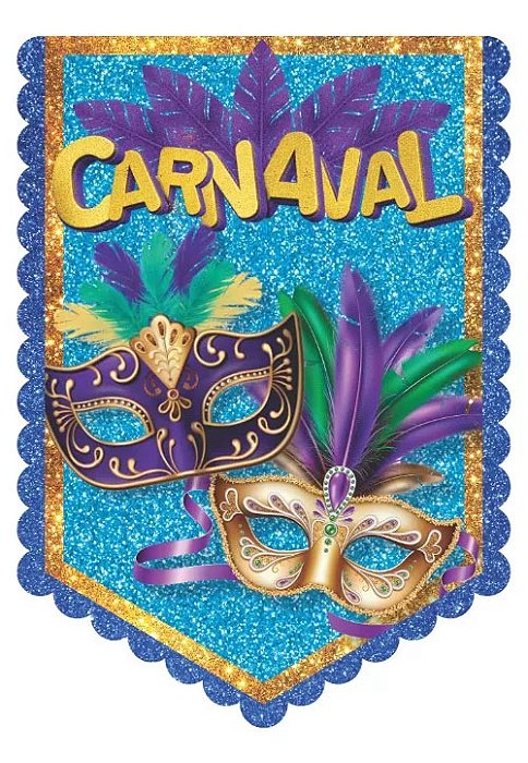 Painel Bandeirão Estandarte Folia - 70x50 Cm