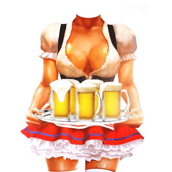 Painel para Foto Festa de Boteco em Formato de Garçonete - 67cm x 50cm