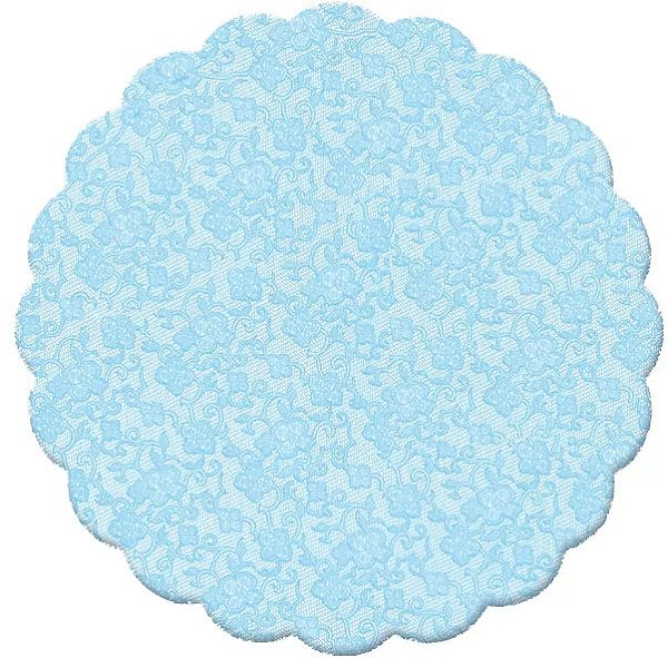 Fundo Rendado Redondo Azul Claro 9cm - 100 unidades