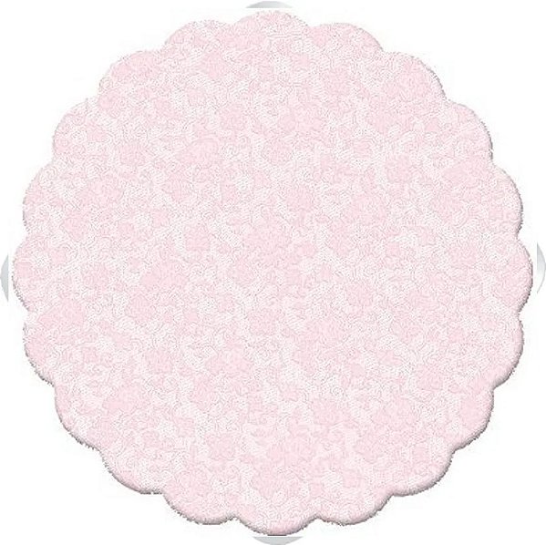 Fundo Rendado Redondo Rosa 9cm - 100 unidades