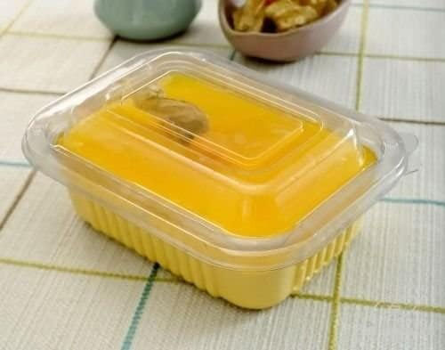 Pote Plástico Retangular Com Tampa Articulada e Destacável 250ml - 24 Unidades