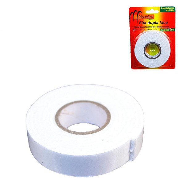 Fita Dupla Face 20mm X 1,2m Branco