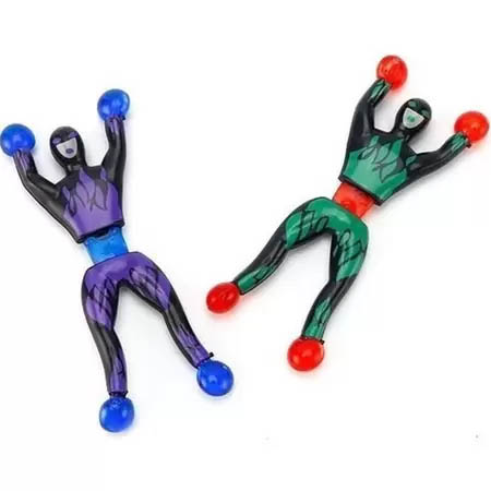 Boneco Gruda e Desce na Parede Colorido - 2 Peças Ninja