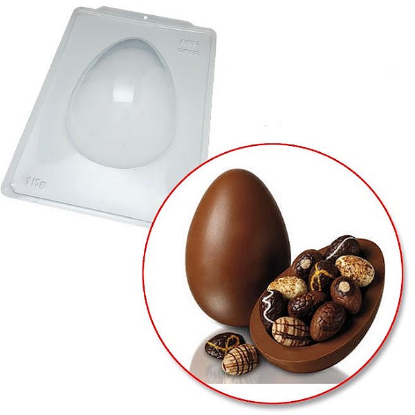 Forma Ovo de Páscoa Especial c/ Silicone 1Kg