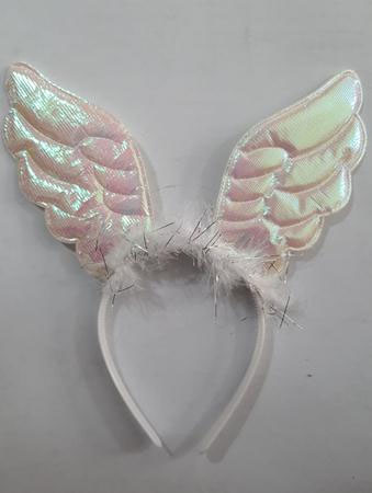 Tiara Asas de Anjo com Plumas