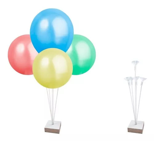 Suporte Balão Bexiga Decoração Mesa 24cm 5 Hastes - 1 Unidade