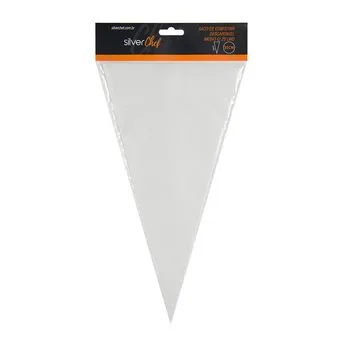 Cone Para Confeitos Incolor 18x35cm - 25 Unidades