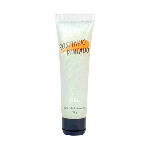 Bisnaga Gel p/ Cabelo Corpo e Rosto Pérola Glitter 30 gr