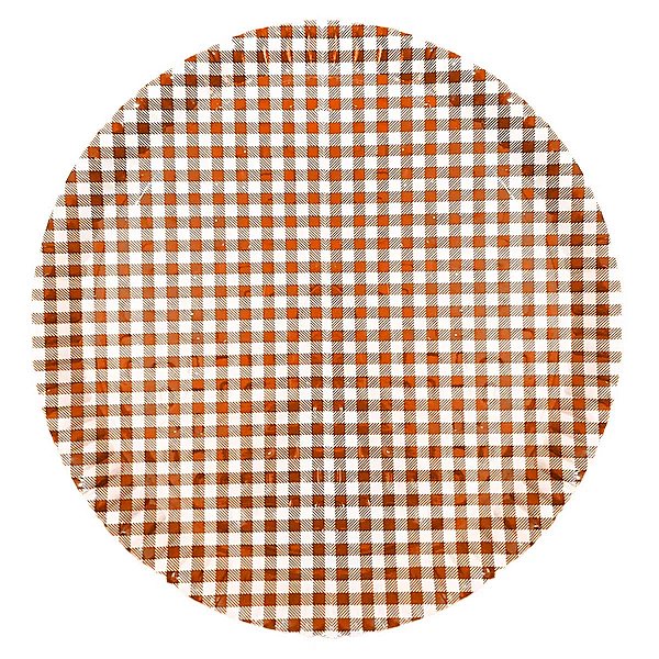 Prato de Papelão Laminado Xadrez Marrom P6 - 32cm