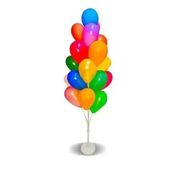 Suporte De Bexiga De Chão 160 Cm Porta Balão 19 Balões Festa