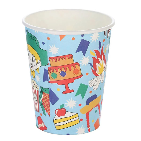Copo de Papel Junino Ilustrado 270ml - 10 Unidades